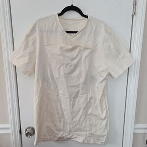Men's Classic Cream V-Neck Tee